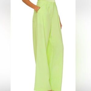 WeWoreWhat NEW!!!! Wide Leg Pleated High Rise Pant Womens 10 Green.